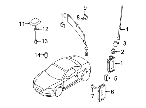 2010 Audi TT Quattro Antenna & Radio