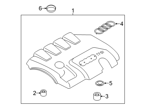 2014 Audi A6 Engine Appearance Cover