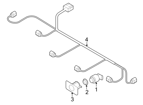 2024 Audi Q8 e-tron Electrical Components - Front Bumper Diagram 4