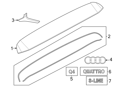 2024 Audi Q4 e-tron Exterior Trim - Lift Gate