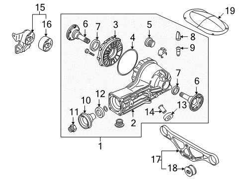 2007 Audi S8 Axle & Differential - Rear