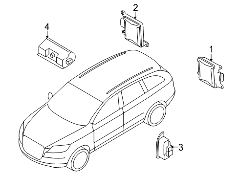 2013 Audi Q7 Electrical Components Diagram 3