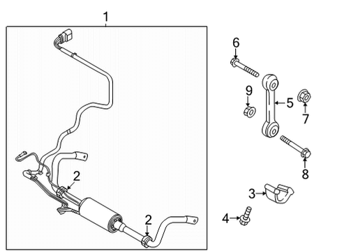 2023 Audi RS Q8 Stabilizer Bar & Components - Front