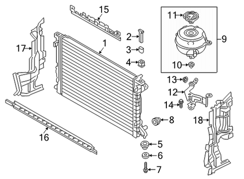 2022 Audi A6 allroad Radiator & Components