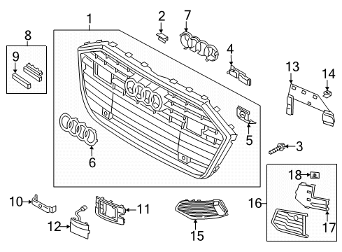 2020 Audi A6 Quattro Grille & Components