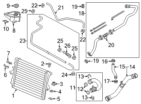 2013 Audi Q7 Radiator & Components