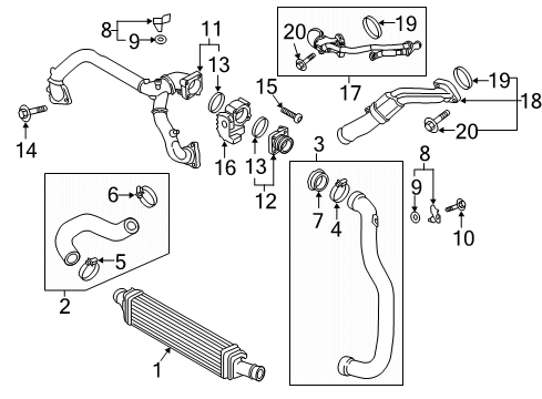 2023 Audi A6 Quattro Intercooler Diagram for 8W0-145-805-AC