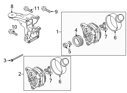 2011 Audi S5 Pulley Diagram for 079-903-119-G