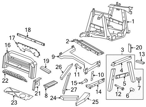 2012 Audi R8 Rear Body - Floor & Rails