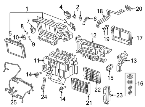 2022 Audi Q5 A/C Evaporator Components