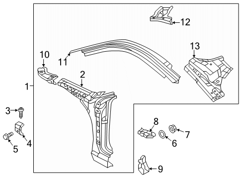 2018 Audi TT RS Quattro Hinge Pillar