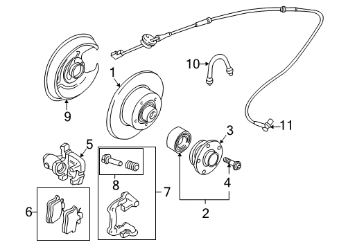 2006 Audi A4 Quattro Rear Brakes Diagram 1