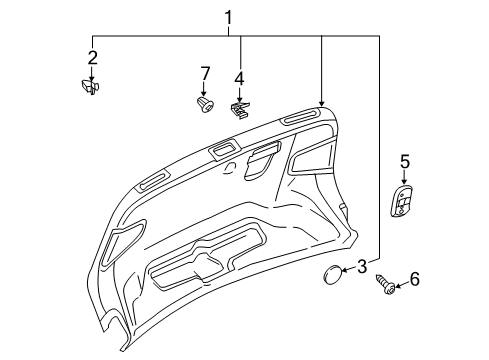 2019 Audi A3 Interior Trim - Trunk Lid Diagram 2