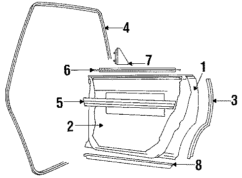 1988 Audi 5000 Rear Door