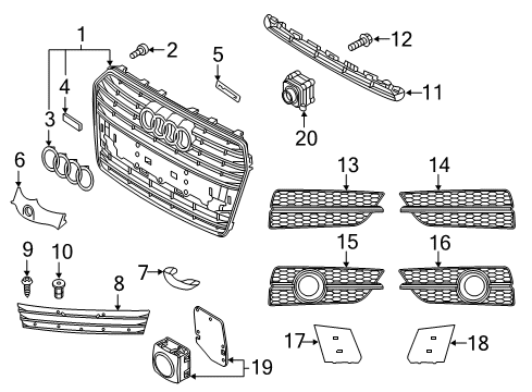 2018 Audi S7 Grille & Components