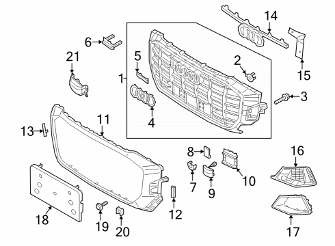 2022 Audi SQ8 Grille & Components