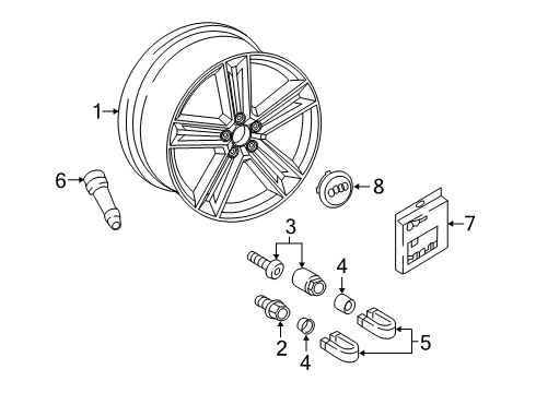 2020 Audi RS Q8 Wheels Diagram 1