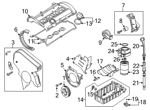 2004 Audi A4 Oil Filter Diagram for 06A-115-561-B-DSF