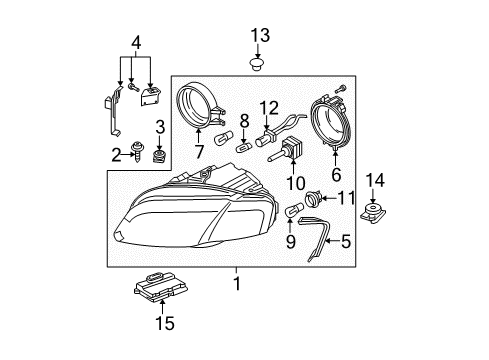 2007 Audi A4 Quattro Bulbs Diagram 7