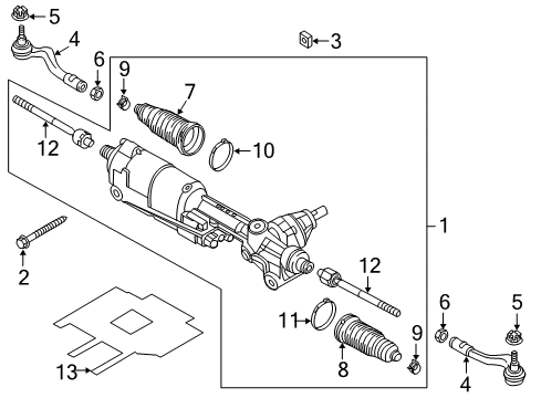 2013 Audi RS5 Steering Column & Wheel, Steering Gear & Linkage Diagram 3