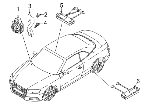 2020 Audi S5 Anti-Theft Components Diagram 2