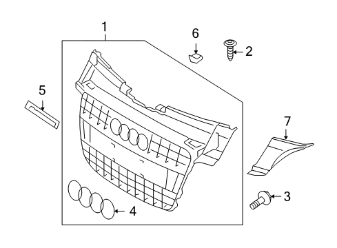 2010 Audi TT Quattro Grille & Components