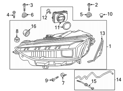 2023 Audi A5 Sportback Headlamp Components