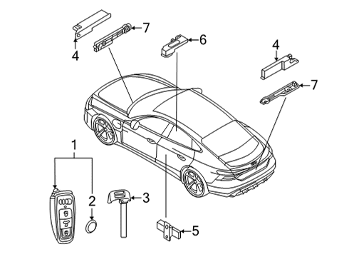 2022 Audi e-tron GT Keyless Entry Components