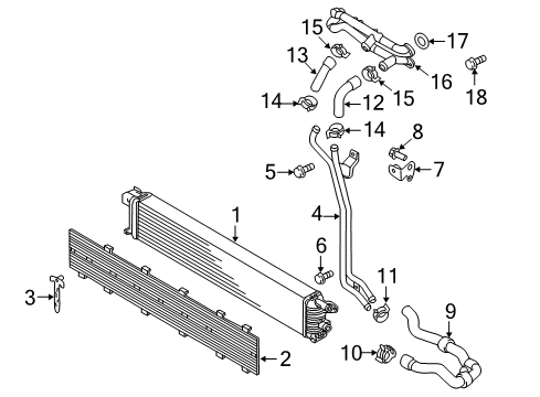 2017 Audi S5 Radiator & Components Diagram 3