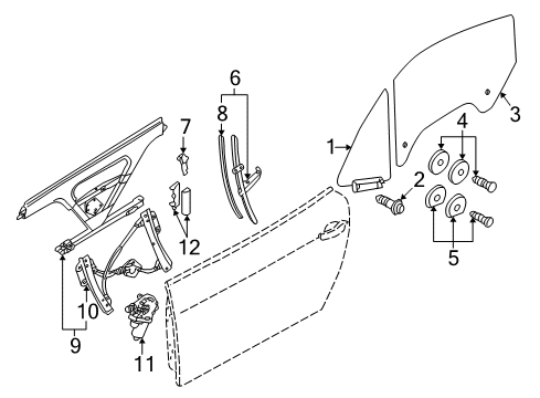 2006 Audi TT Glass - Door