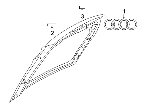 2018 Audi TT RS Quattro Exterior Trim - Lift Gate