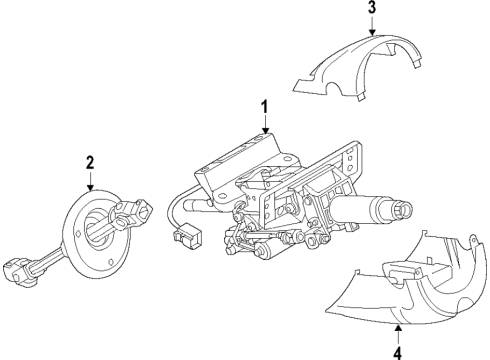 2022 Audi Q7 Steering Column & Wheel, Steering Gear & Linkage Diagram 1