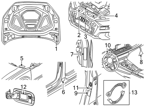 2024 Audi A3 Information Labels