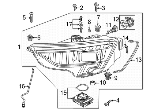 2024 Audi A3 Headlamp Components