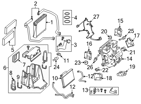 2012 Audi R8 A/C Evaporator & Heater Components