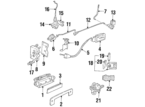 1992 Audi V8 Quattro Rear Door - Lock & Hardware