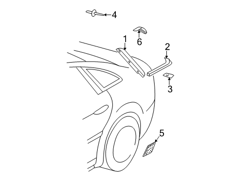 2003 Audi A6 Exterior Trim - Quarter Panel