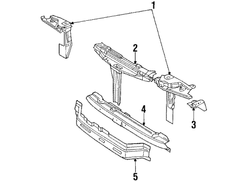 1992 Audi 80 Quattro Radiator Support