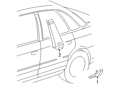 1999 Audi A8 Quattro Exterior Trim - Pillars, Rocker & Floor