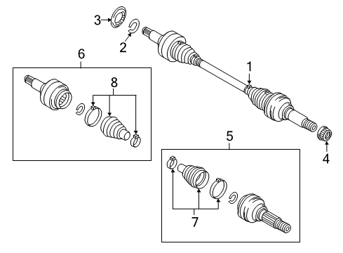 2013 Audi Q7 Drive Axles - Rear