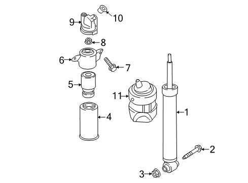 2023 Audi Q7 Shocks & Components - Rear Diagram 1