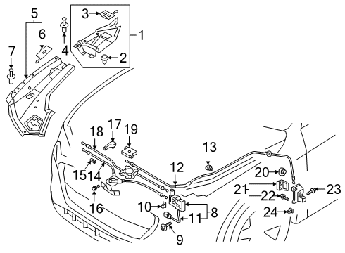 2022 Audi e-tron Quattro Under Hood Components