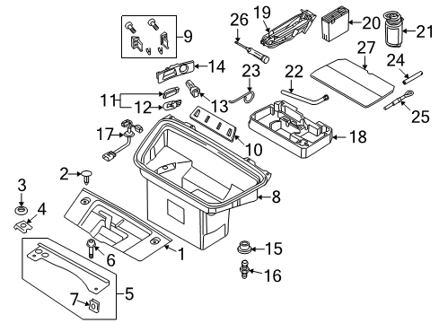 2012 Audi R8 Interior Trim - Front Structural Components