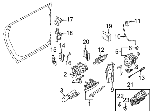 2008 Audi S8 Rear Door - Lock & Hardware