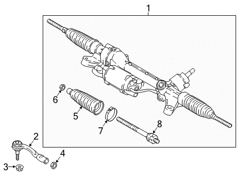 2022 Audi A5 Quattro Steering Column & Wheel, Steering Gear & Linkage Diagram 10