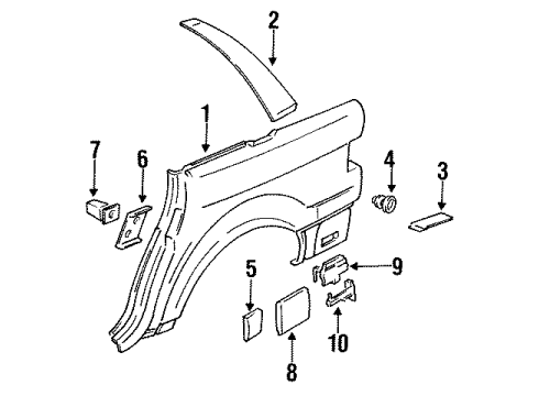 1994 Audi 90 Quattro Quarter Panel & Components