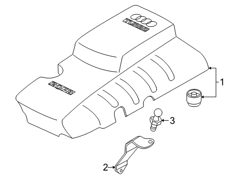 2007 Audi A4 Engine Appearance Cover Diagram 2