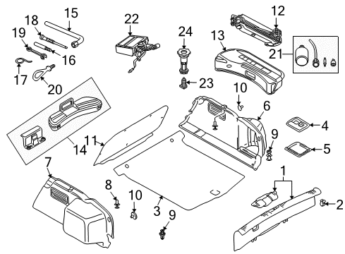 2009 Audi S4 Interior Trim - Rear Body