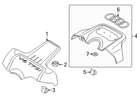 2015 Audi SQ5 Engine Appearance Cover