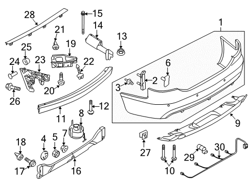 2010 Audi A6 Quattro Bumper Cover Diagram for 4F9-807-303-F-Y9B